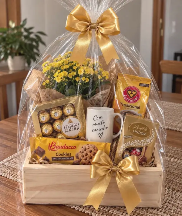 Cesta Cesta Café da Manhã Amor Dourado — Curitiba